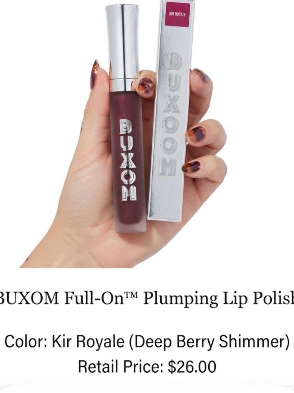 Buxom Full-On Plumping Lip Polish - Kir Royale Deep Berry